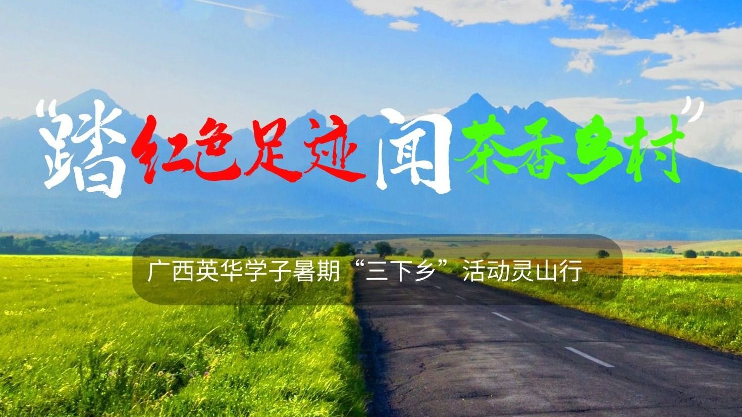 三下乡·青年行｜广西英华学子灵山记：踏红色足迹，闻茶香振兴乡野